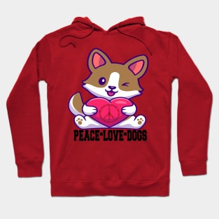 peace love dogs Hoodie